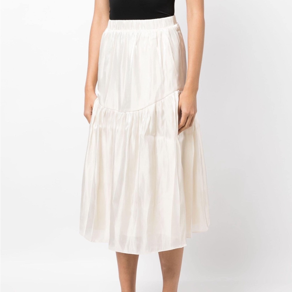 tout a coup gathered textured midi skirt NWT